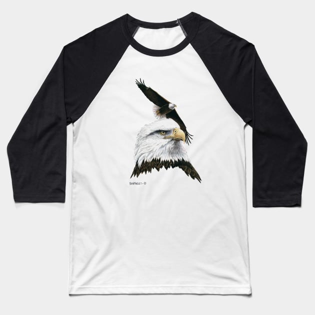 Power And Grace Baseball T-Shirt by Dave Bartholet Wildlife Art